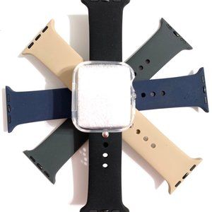 44mm 42mm 40mm 38mm Apple Watch band black + case
